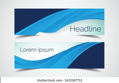 Set of modern design - Vector web banners design background or header templates, horizontal advertising business banner.