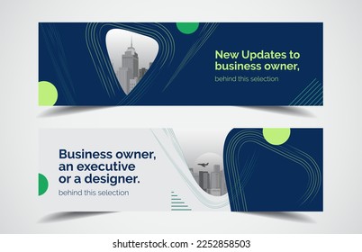 Set of modern design - Vector web banners design background or header templates, horizontal advertising business banner.