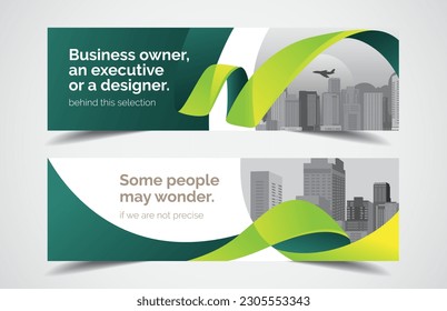 Set of modern design - Vector web banners design background or header templates, horizontal advertising business banner.