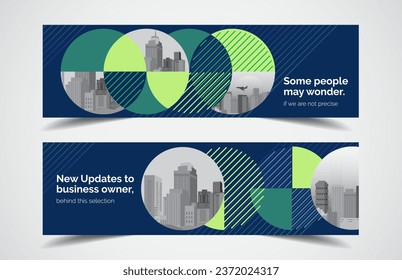 Set of modern design - Vector web banners design background or header templates, horizontal advertising business banner.