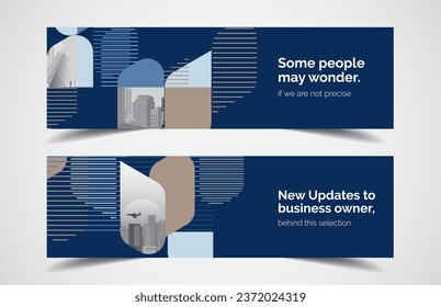 Set of modern design - Vector web banners design background or header templates, horizontal advertising business banner.