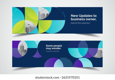 Set von modernem Design - Vektor Web-Banner Design Hintergrund oder Header-Vorlagen, horizontale Werbung Business-Banner.