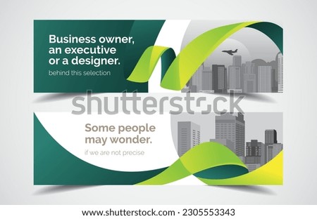 Set of modern design - Vector web banners design background or header templates, horizontal advertising business banner.