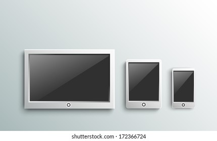 Set of modern digital devices