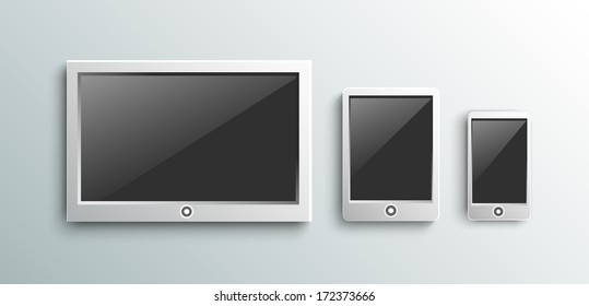 Set of modern digital devices