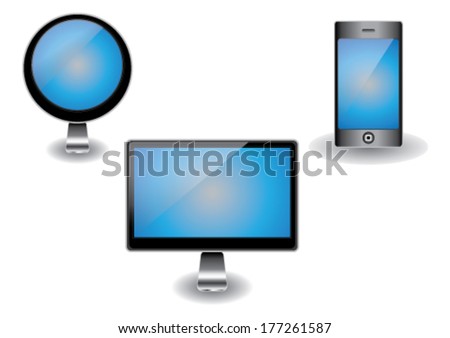 Set of Modern Digital devices vector