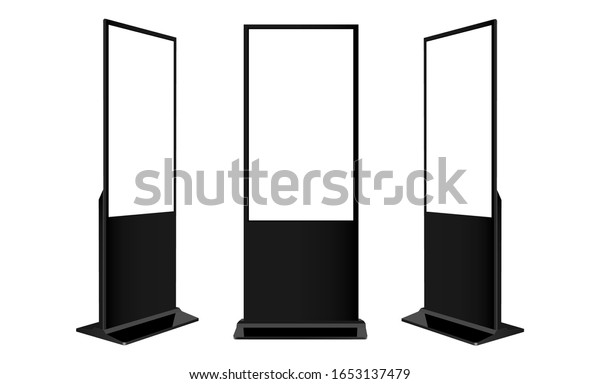Set of modern digital signages isolated on\
white background. Vector\
illustration
