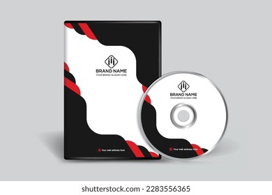 Set of modern DVD cover design template