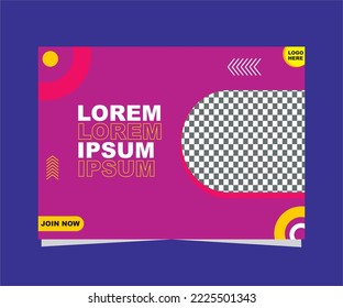 Set of Modern Editable Design Promotional Social Media Business Banner Templates for digital Marketing post story purple color