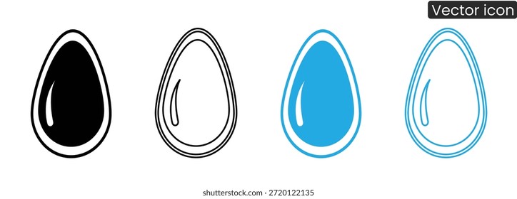 Conjunto de ícones de ovos modernos em diferentes estilos para aplicações de design versáteis