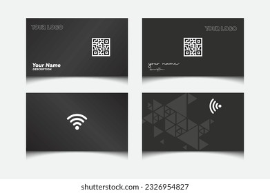 Set of Modern Electronic NFC Business Card Design bundle Vactor Template
