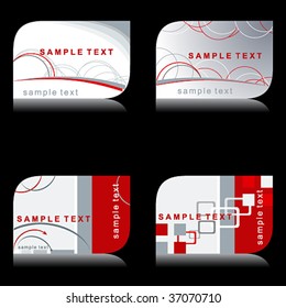 Set of modern elegant business cards