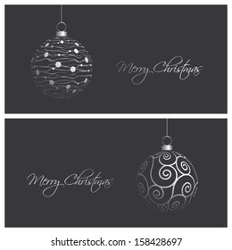 set of modern and elegant christmas card backgrounds, vector illustration