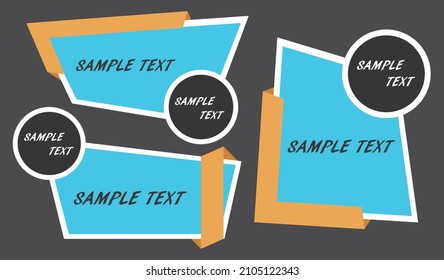 Set of modern empty labels icon, the tag element illustration for many purposes.