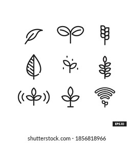 Set of Modern Farm Icon. Farm Signs/Symbols Vector Template