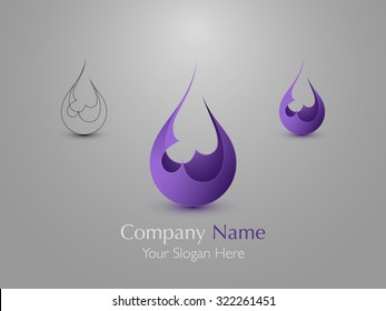 Set of modern fire logo design. Icon design. Vector illustration