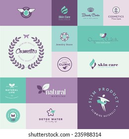 Set Of Modern Flat Design Beauty And Healthcare Icons