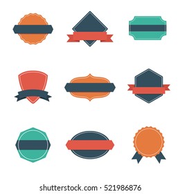 Set of Modern Flat Design Style Badges - Vol. 2. Vintage Label and Badges.