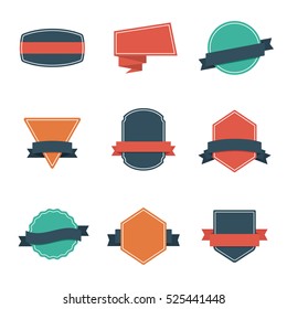 Set of Modern Flat Design Style Badges. Vintage Label and Badges - Vol. 3.