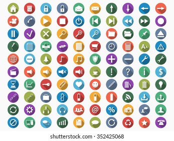 Set of modern flat icons. File is in eps10 format.