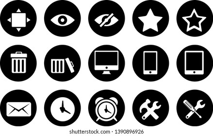 Set of modern flat round icons of social networking - Vector
