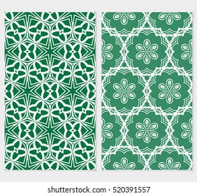 set of modern floral seamless pattern background. Luxury texture for wallpaper, invitation. Vector illustration. color.