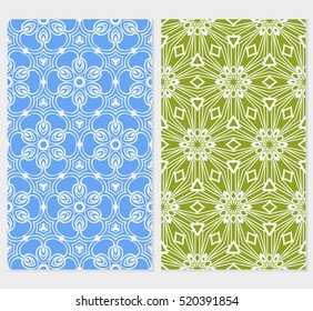set of modern floral seamless pattern background. Luxury texture for wallpaper, invitation. Vector illustration. color.