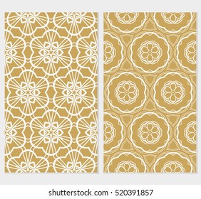 set of modern floral seamless pattern background. Luxury texture for wallpaper, invitation. Vector illustration. color.