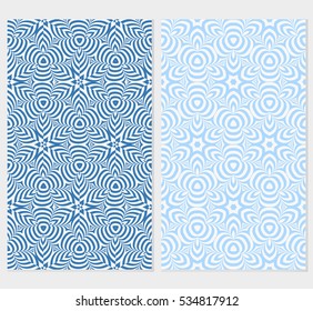 set of modern floral seamless pattern background. Luxury texture for wallpaper, invitation. Vector illustration. orange, blue color.