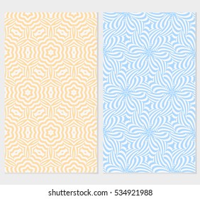 set of modern floral seamless pattern background. Luxury texture for wallpaper, invitation. Vector illustration. orange, blue color.