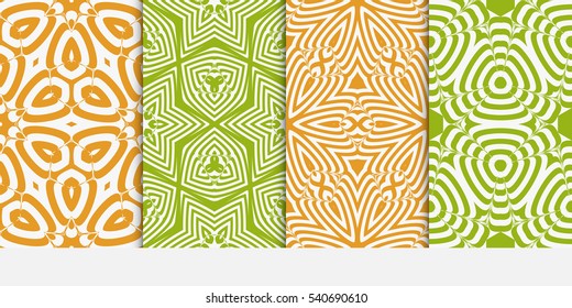 set of modern floral seamless pattern background. Luxury texture for wallpaper, invitation. Vector illustration. color.