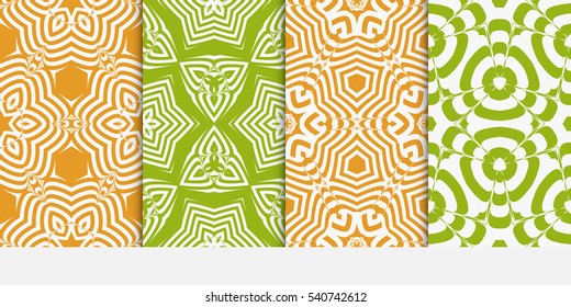 set of modern floral seamless pattern background. Luxury texture for wallpaper, invitation. Vector illustration. color.