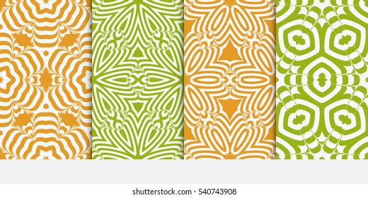 set of modern floral seamless pattern background. Luxury texture for wallpaper, invitation. Vector illustration. color.