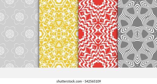 set of modern floral seamless pattern background. Luxury texture for wallpaper, invitation. Vector illustration. color.