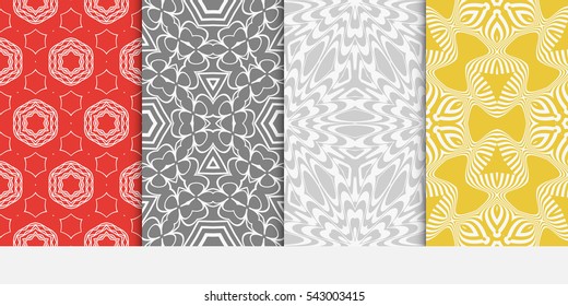 set of modern floral seamless pattern background. Luxury texture for wallpaper, invitation. Vector illustration. color.