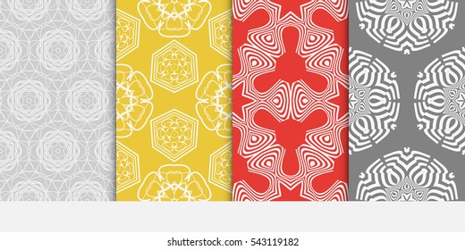 set of modern floral seamless pattern background. Luxury texture for wallpaper, invitation. Vector illustration. color.
