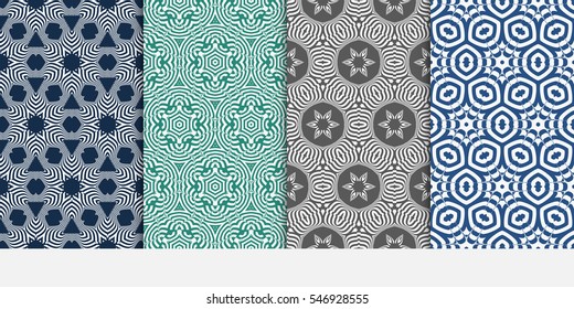 set of modern floral seamless pattern. decorative texture for wallpaper, invitation, fabric. Vector illustration. color.