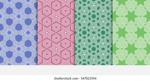 set of modern floral seamless pattern background. Luxury texture for wallpaper, invitation. Vector illustration. color.