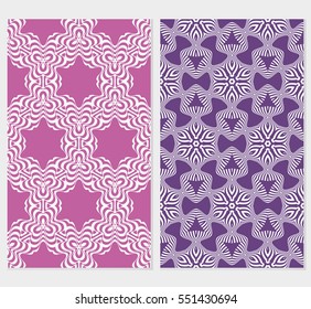 set of modern floral seamless pattern background. Luxury texture for wallpaper, invitation. Vector illustration. purple background
