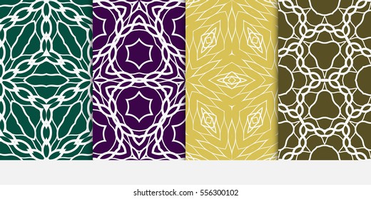 set of modern floral seamless pattern background. Luxury texture for wallpaper, invitation. Vector illustration. color.