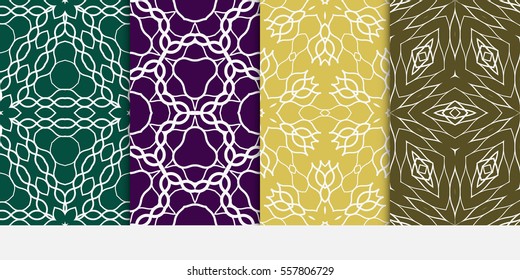 set of modern floral seamless pattern background. Luxury texture for wallpaper, invitation. Vector illustration. color.