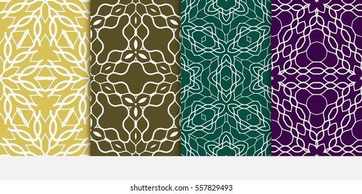 set of modern floral seamless pattern background. Luxury texture for wallpaper, invitation. Vector illustration. color.