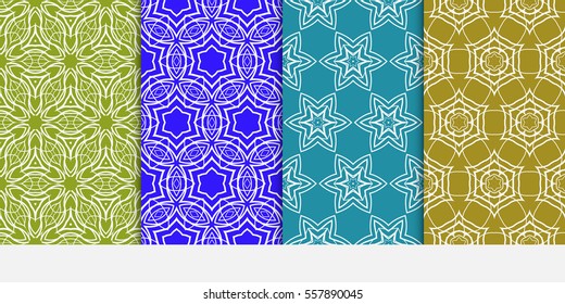 set of modern floral seamless pattern background. Luxury texture for wallpaper, invitation. Vector illustration. color.