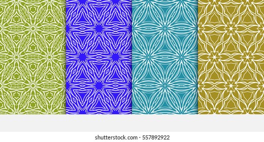 set of modern floral seamless pattern background. Luxury texture for wallpaper, invitation. Vector illustration. color.