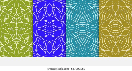 set of modern floral seamless pattern background. Luxury texture for wallpaper, invitation. Vector illustration. color.