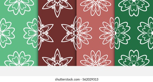 set of modern floral seamless pattern background. Luxury texture for wallpaper, invitation. Vector illustration. color. set of modern floral seamless pattern background. Luxury texture for wallpaper, invitation. Vector illustration. color.