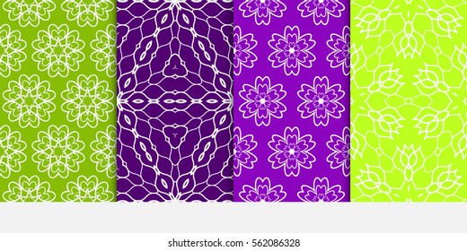 set of modern floral seamless pattern background. Luxury texture for wallpaper, invitation. Vector illustration. spring color.