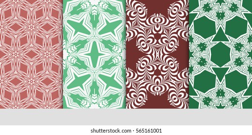 set of modern floral seamless pattern background. Luxury texture for wallpaper, invitation. Vector illustration.