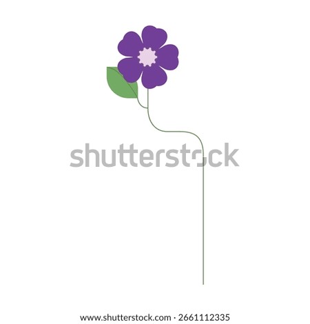 Set of modern flowers in flat geometric style. Collection floral icons in folk style. Perfect for poster, card, print for spring summer holiday,