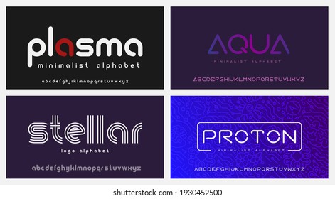 A set of modern fonts, these fonts are perfect for short phrases and can be used as emblems for companies in such niches as artificial intelligence, cloud computing, gene engineering, and many others